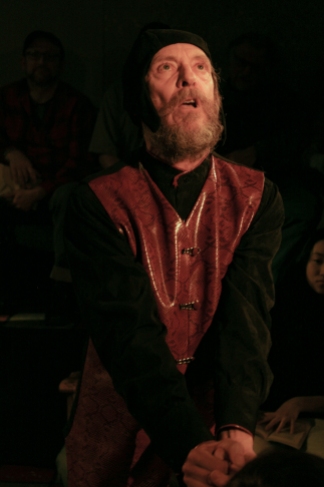 Simon Webb as King Lear in the Honest Fishmongers production, February 2012